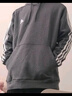 adidas休閑加絨加厚連帽衛衣套頭衫男裝秋冬阿迪達斯官方輕運動(dòng) 深麻灰   M 曬單實(shí)拍圖
