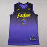 NBA VIBE25賽季湖人隊3號戴維斯城市版球衣刺繡籃球服隊服運動(dòng)服歐碼偏大25款湖人城市版3號紫2XL 曬單實(shí)拍圖