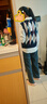 森馬（Semir）長(cháng)袖襯衫女冬季菱形格V領(lǐng)短背心易打理襯衣俏皮學(xué)院風(fēng)兩件套 藍紅色調00386 M 曬單實(shí)拍圖