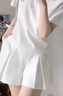 妙奕嘉韓式學(xué)院風(fēng)運動(dòng)套裝女夏季運動(dòng)服jk制服女跑步健身服polo衫女t恤 韓版運動(dòng)套裝【短袖+褲裙】白色 M（85-100斤） 曬單實(shí)拍圖