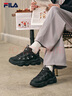斐樂(lè )（FILA）官方易烊千璽同款男鞋老爹鞋運動(dòng)鞋2025新款鞋子豌豆面包休閑鞋 黑-BK 42 曬單實(shí)拍圖
