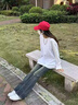 派吉鯊梨形身材復古藍微喇牛仔褲女秋季新款大碼胖mm高腰顯瘦彈力喇叭褲 復古藍 M 曬單實拍圖