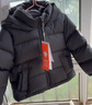 保姆鵝 兒童羽絨服寶寶短款加厚白鴨絨外套男童女童保暖防風(fēng)冬裝 黑 130 曬單實(shí)拍圖
