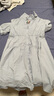 費(fèi)雪（Fisher-Price）美國(guó)費(fèi)雪孕婦裝春夏季新款連衣裙純棉哺乳衣時(shí)尚孕婦裙女洋氣夏裝 云霧藍(lán)連衣裙 L【120-140斤適穿】 曬單實(shí)拍圖