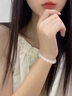 京鑒新疆收藏級和田玉羊脂白玉老型珠單圈手串女士潔白禮品手鏈附證書(shū) 白玉老型手鏈8*10mm(20顆左右) 曬單實(shí)拍圖