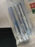 【開學必備】咔巴熊 中性筆黑色0.5mm 高顏值5支裝ins風按動刷題筆 ST學生簡約按動碳素筆 藍透色 曬單實拍圖