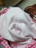 弈姿女童泳衣連體游泳衣小童三角溫泉泳裝 EZI18G002 粉白格 90cm 曬單實(shí)拍圖