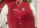 李寧童裝兒童外套男女小大童新年主題棒球夾克版型短棉服150YJMV009-2 曬單實(shí)拍圖