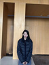 雪中飛羽絨服女士冬季短款休閑甜美羽絨衣寬松保暖御寒上衣翻領(lǐng)鴨絨外套 曬單實(shí)拍圖