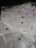 暖喬（Nuanqiao）雙層棉紗襯衫女長(cháng)袖春秋韓版小清新印花樹(shù)葉純棉上衣柔軟襯衣 白色 L（110-120斤） 曬單實(shí)拍圖