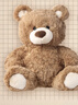 名創(chuàng)優(yōu)品（MINISO）吉福特熊乖乖坐姿毛絨公仔玩具玩偶抱枕小熊生日七夕禮物女 棕色 曬單實拍圖