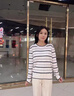 AEMAPE貴夫人套頭條紋針織打底衫女2025春秋季新款內搭洋氣簡(jiǎn)約休閑毛衣 白色 L (105-115斤) 曬單實(shí)拍圖