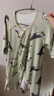 巴厘小豬新生兒衣服夏季長(cháng)袖薄款空調服睡衣寶寶和尚服莫代爾嬰兒連體衣 溜冰企鵝 66cm 曬單實(shí)拍圖