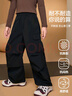 ASK JUNIOR兒童女童褲子2025秋季戶外時(shí)尚運(yùn)動(dòng)褲防蚊褲工裝傘兵褲 黑色 170 曬單實(shí)拍圖