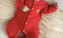 G.DUCKKIDS嬰兒純棉連體衣寶寶滿月周歲紅色喜慶衣服新生兒過年服長袖爬爬服 大紅色 喜慶連體衣 66cm 66碼建議年齡3-6個(gè)月 曬單實(shí)拍圖