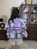 愛迪生發(fā)明家初中生書包黛露小學生大容量女生減負雙肩背包 2260-2 紫色大號 曬單實拍圖