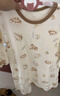 貝瑞加（Babyprints）嬰兒連體衣寶寶純棉睡袍四季爬服家居哈衣柔軟內(nèi)衣 棕貝殼90 曬單實(shí)拍圖