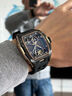 布加迪（BONEST GATTI）手表男士情人節生日禮物送男友德國全自動(dòng)機械表夜光碳纖輕奢腕表 BG9907-A1高雅碳白碳纖維 曬單實(shí)拍圖