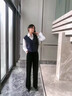 加絨加厚褲子女2025秋冬高腰垂墜感韓版女士休閑直筒窄版褲闊腿褲 黑色-【長(cháng)褲加絨款】 L 曬單實(shí)拍圖