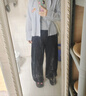 優(yōu)衣庫女裝男裝寬松廓形牛仔褲/彎刀鐮刀褲子25秋冬新款479000 69 藏青色 25 /160/64A 曬單實拍圖