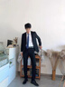 九牧王（JOEONE）中老年爸爸商務(wù)免燙西褲男春秋寬松大碼彈力休閑西褲直筒高端男褲 廳局蘭 40 曬單實(shí)拍圖