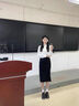 Khwfjas國際一線品牌半身裙女包臀裙一步裙職業(yè)裙正裝裙西裝裙高腰裙 黑色 半身裙 4XL 曬單實拍圖