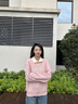 Teenie Weenie小熊女裝衛衣2025年秋季新款氣質(zhì)學(xué)院風(fēng)翻領(lǐng)長(cháng)袖上衣 粉色 S 曬單實(shí)拍圖