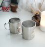 無(wú)印良品（MUJI）不銹鋼雙層馬克杯 咖啡杯 辦公室水杯杯子保溫保冷 銀色 490ml 曬單實(shí)拍圖