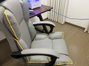 錦汐電腦椅辦公椅子電競椅家用人體工學(xué)椅老板椅主播靠背椅皮革轉(zhuǎn)椅 灰色+4級桿+乳膠【二代升級】 曬單實拍圖
