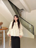 Teenie Weenie小熊女裝羽絨服2025冬季新款時(shí)髦可拆卸連帽羽絨外套 乳白色 S 曬單實(shí)拍圖