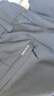 羅蒙（ROMON）亞麻褲子男高彈透氣冰感速干防曬抗皺半松緊直筒休閑男褲 黑 2XL 曬單實拍圖