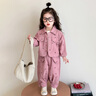 迪士咪魯（DISHIMILU）女童套裝秋裝工裝兩件套2025新款秋季寶寶兒童裝女孩春秋小孩衣服 XT4531-粉色 110 碼/身高100-110cm（3-4歲） 曬單實(shí)拍圖