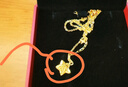 周大福鏤空爆閃方糖星星足金黃金項鏈(工費420)45cm 約3.9g EOF1675 曬單實拍圖