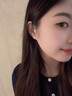 老鳳祥純銀925四爪鋯石耳釘女極簡約ins水晶生辰石養(yǎng)耳洞耳環(huán)銀耳飾品 四月【純白心愿】白鋯7mm 曬單實拍圖