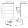 宜家（IKEA）MALM馬爾姆臥室家用斗柜收納柜床邊柜抽屜柜簡(jiǎn)約雜物柜 四屜柜白色 其他 曬單實(shí)拍圖