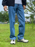 Calvin KleinJeans【復刻90系列】25春夏男女同款ck復古直筒牛仔褲4RB701G U1W-牛仔藍 29 曬單實(shí)拍圖