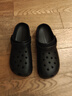 名創(chuàng)優(yōu)品（MINISO）洞洞鞋男夏季外穿沙灘涼鞋防滑厚底踩屎感包頭涼拖鞋黑色42-43 曬單實(shí)拍圖