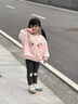 班喜迪女童打底褲秋冬款2025新款女寶寶加絨休閑褲冬裝兒童公主外穿褲子 灰色 100 曬單實(shí)拍圖
