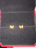 周大福 蝴蝶結(jié)黃金耳釘耳飾(工費(fèi)220)約1.4g EOF286七夕禮物 曬單實(shí)拍圖