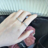 MHFDO中國白銀S999純銀滿(mǎn)天星戒指女足銀輕奢小眾食指戒指手飾送女友 999足銀滿(mǎn)天星戒指女老鳳祥同款 曬單實(shí)拍圖