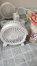 電風(fēng)扇家用桌面風(fēng)扇usb小風(fēng)扇插電迷你電扇4寸學(xué)生宿舍辦公室臥室臺扇制冷 白色-USB插電款 曬單實(shí)拍圖