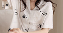 都市麗人熊貓睡衣女夏可外穿冰絲短袖短褲2025新款仿真絲綢薄款家居服女士 曬單實(shí)拍圖