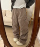 LAZY DAY TREND戶外防潑水防風(fēng)耐磨機能工裝褲女秋季寬松透氣抗菌兩穿褲 枯玫粉 L 曬單實拍圖