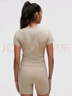 lululemon丨All It Takes 女士運(yùn)動(dòng) T恤 *羅紋Nulu? LW3GV0S 橡木棕 S /6 曬單實(shí)拍圖