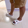 利達(dá)妮（TZLDN）踩屎感拖鞋男士外穿運(yùn)動(dòng)潮流室內(nèi)家居防滑防臭厚底戶外涼拖鞋夏季 白極黑 42-43 【適合41-42碼】 曬單實(shí)拍圖