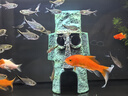 MIFLAME海綿寶寶菠蘿屋魚缸造景擺件卡通公仔躲避屋水族箱布景裝飾套餐 海綿寶寶系列9件套 曬單實(shí)拍圖