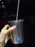 BlueBottleCoffee藍瓶咖啡隨行杯現貨韓國限定藍瓶子復古雪花銀不銹鋼隨手杯咖啡杯子帶蓋子 260ml彎身不銹鋼隨行杯含蓋 曬單實(shí)拍圖