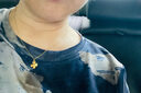 中國黃金China Gold四葉草黃金項鏈女2025新款吊墜七夕情人節禮物送女友老婆媽媽生日 足金吊墜+足金鏈+證書(shū)禮盒 曬單實(shí)拍圖