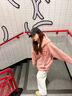 魯雅爾波點(diǎn)糯米休閑褲女春秋季新款韓版高腰顯瘦闊腿褲慵懶風(fēng)運動(dòng)衛褲子 米白色 L 曬單實(shí)拍圖