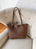viney牛皮托特包包女包大容量單肩包通勤生日禮物送女友老婆 【咖啡色】高級感實(shí)用腋下包 時(shí)尚品牌輕奢百搭休閑手提包 曬單實(shí)拍圖